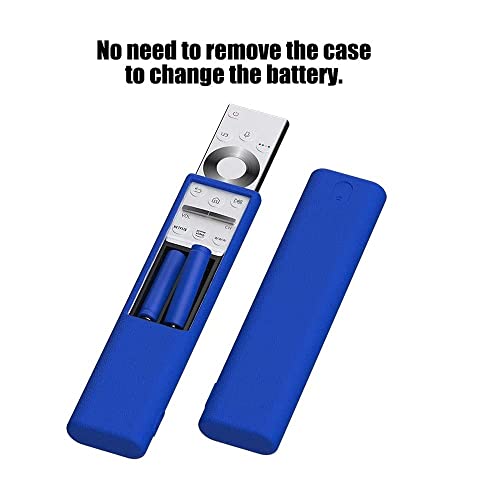 Image of Oboe Silicone Protective Case for Samsung BN59-01311 Smart TV Remote - Shockproof Anti-Slip Battery Cover for QLED TV Remote - Anti-Lost with Loop (Blue)