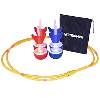 Triumph Sports LED Backyard Darts with Two LED Targets with Four Light Features, Four Large LED Darts, Two LED Target Rings and Carry Bag, Multicolor (B08WR9QVCS)