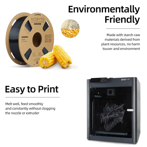 Image of Silk Black PLA Filament 1.75mm, 3D Printer Filament Silk PLA 1KG Spool (2.2lbs) Dimensional Accuracy Probability + /- 0.02mm Fits for Most FDM 3D Printers - Black PLA Silk