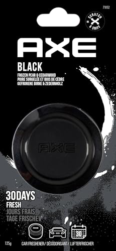 AXE Ambientador de Coche Lata Gel 125GR Portavasos - BLACK: Frescura Refrescante y Duradera para Tu Viaje - Hasta 30 Días de Confianza y Estilo