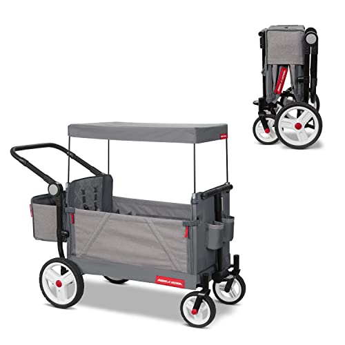 Buy Bargain Radio Flyer Odyssey Stroll 'N Wagon, Grey Push Wagon with Canopy and Bag, 1+ Years