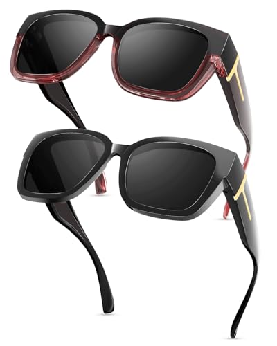 Image of Night Vision Driving Glasses Fit Over Eyeglasses for Women, Anti Glare Polarized Nighttime Glasses Yellow Lens