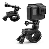 YAZWUR 1 PCS Supporto Action Camera, Clip per Manubrio Bici/Moto, Supporto Girevole per Manubrio, Compatibile con e Altre Action Cam (Nero)