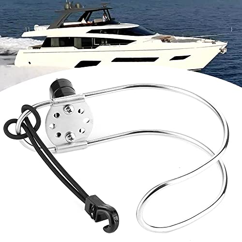 Soporte para aro salvavidas - Soporte para barco de acero inoxidable Soporte de herradura para aro salvavidas Soporte para boyas salvavidas Soporte de anillo de montaje para riel de 22 mm o 25 mm Cover