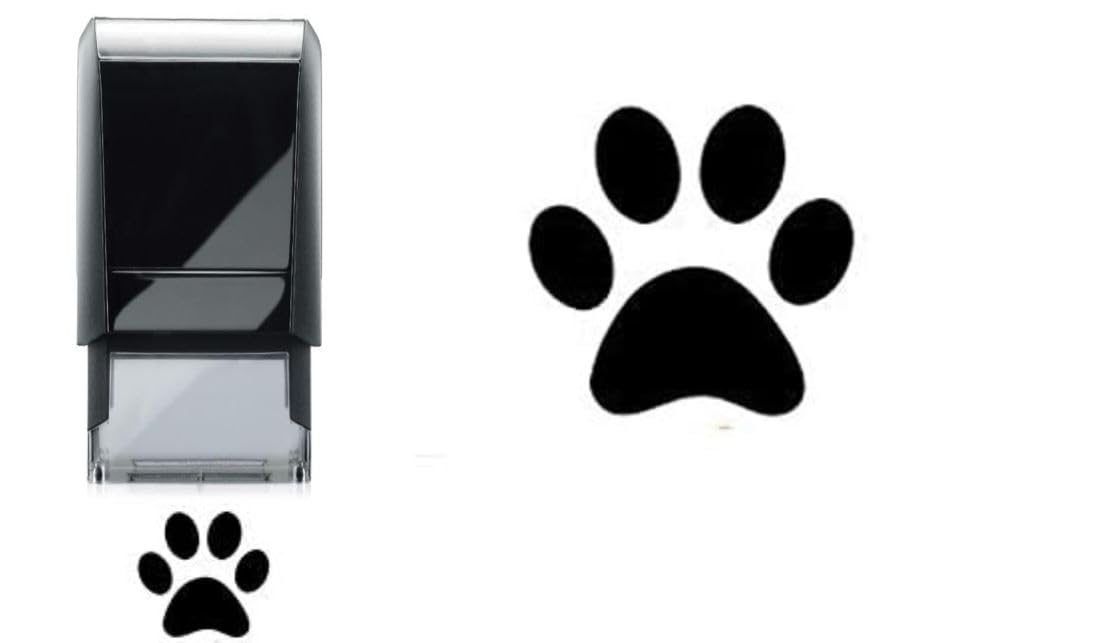 Paw Print - Loyalty Reward self Inking Stamp - 11mm Black Ink