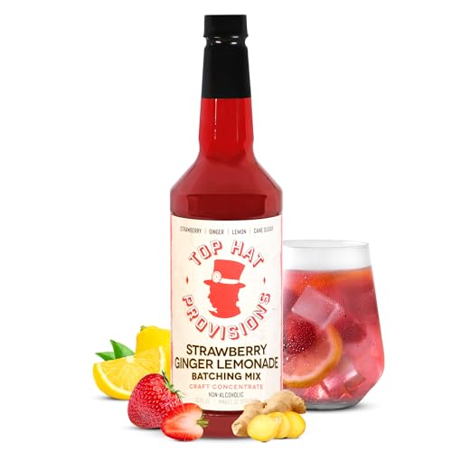 Top Hat Strawberry Ginger Lemonade Concentrate & Batching Mix â€“ 32oz bottle