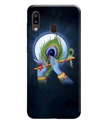 Image of Printed Hard Back Case Cover & Compatible for Samsung Galaxy M20 | Krishna Vector Art (Multicolor) - D1200