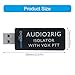 QMQJIA Computer Sound Card AUDIO2RIG Isolator USB Sound Adapter for Auditory Output On Desktops and Laptops