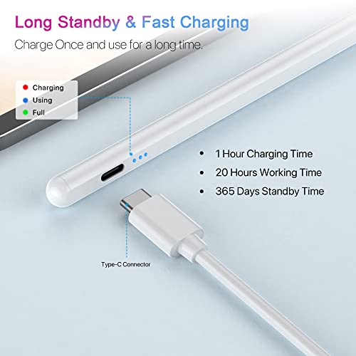 Image of iPad Apple Pencil 2 Generation Upgraded Stylus Pen iPencil Pro with USB C, Palm Rejection 1st gen ,Tilt Sensitivity for iPad 9th /10th /11th /6 /7 /8 2018-2025 Air /mini 3 /4 /5 /M2 /M3 i Pad Pro 11 /12.9 /M4