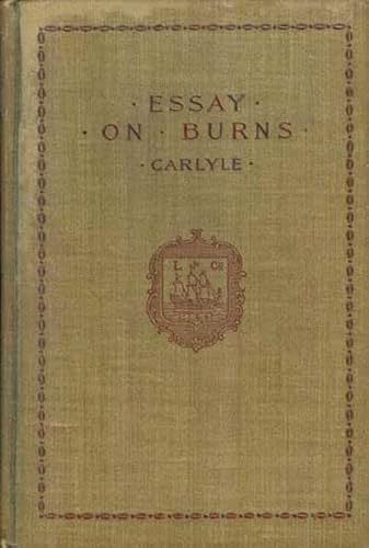 Essay on Burns, (Longmans' English classics) B00086Q0OQ Book Cover