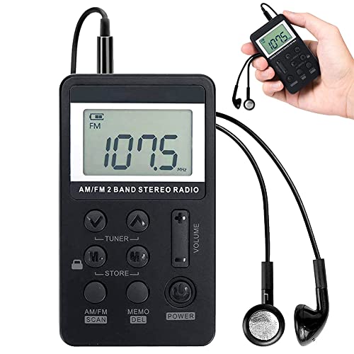 Thecom ラジオ ポケットラジオ 防災 小型 おしゃれ ポータブルラジオ 携帯ラジオ ポケットラジオ AM/FM ワイドFM 携帯ラジオ ミニーラジオ 防災ラジオ 高感度 小型 持ち運び 軽量 携帯 時計 アラーム スリープ 給電タイプ (HRD-103 ブラック)