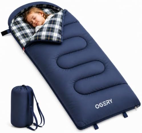 Kids Sleeping Bag for Camping, 3 Season Toddler Sleeping Bag