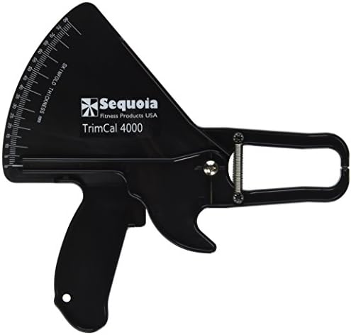 Sequoia Fitness TrimCal 4000 Body Fat Caliper (Black) [Health and Beauty] with Fat % Chart