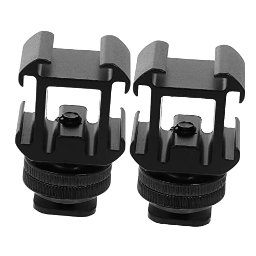 OSALADI 3-Head Hot Shoe Base Mount Adapter for Camera Universal Accessory Kit for Microphone Lights
