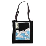 Japanese Waves Minimalistic Japan Art Wave Tote Bag