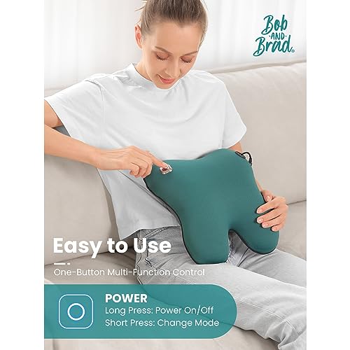 BOB AND BRAD Back Massager with Heat, EZBack Corded Neck Massager for Pain Relief, Deep Tissue Kneading Electric Massage Pillow for Shoulder,Back,Legs, Ideal Gifts for Men Women BOB AND BRAD Back Massager with Heat, EZBack Corded Neck Massager for Pain Relief, Deep Tissue Kneading Electric Massage Pillow for Shoulder,Back,Legs, Ideal Gifts for Men Women