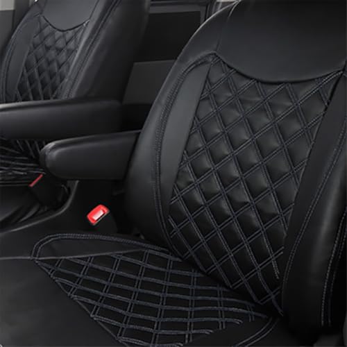 日野 17'プロフィア 17'レンジャー シートカバー 標準シート MT車専用 車種専用 17プロフィア内装パーツ 17レンジャー内装 トラック用シートカバー シート保護 (ブラックステッチ, 運転席+助手席 セット)