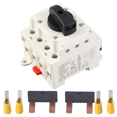 Sectionneur Solaire, Interrupteur-sectionneur 1000V 32A DC Interrupteur coupure rapide Isolateur de circuit photovoltaïque, Interrupteur-sectionneur de batterie pour onduleur