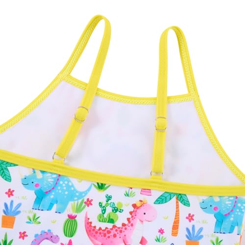 Image of Funnycokid Girls Swimsuit Kids Bathing Suit Rashguard Swimwear Long Sleeve 3 Piece Toddler 3-7 Years