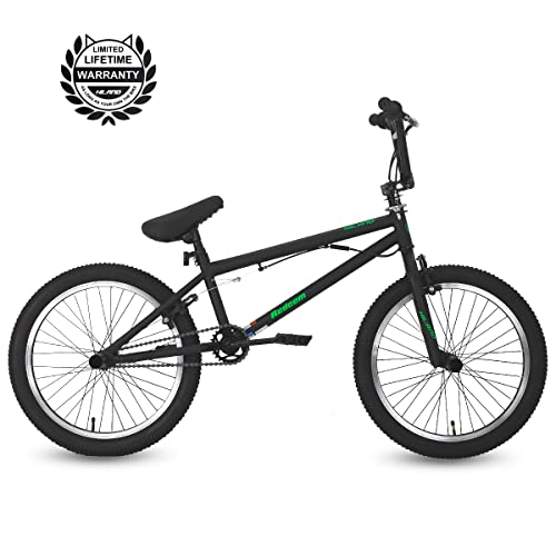 Hiland 20 Inch Freestyle Kids Bmx Bike,Beginner-Level To Advanced Riders With 360 Degree Gyro & 4 Pegs, Kids' Bicycles For Boys,Girls,Young Adult Black #TOP6