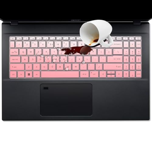 Keyboard Cover for Acer Aspire 3 A315-24P A315-24PT A315-58 A315-59 A315-510P 15.6", Aspire 5 A515-57 A515-57G A515-58GM A515-58M (NOT FIT Acer Aspire 5 A515-43/54/55/56)-OPink