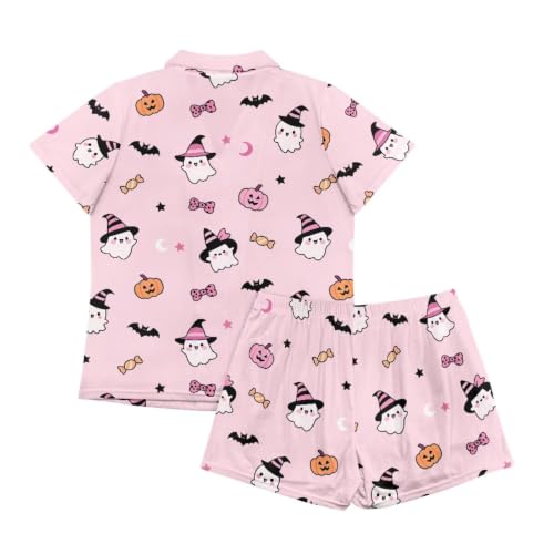 Image of Women's Short Sleeve Sleepwear Pajamas Nightwear with Pockets