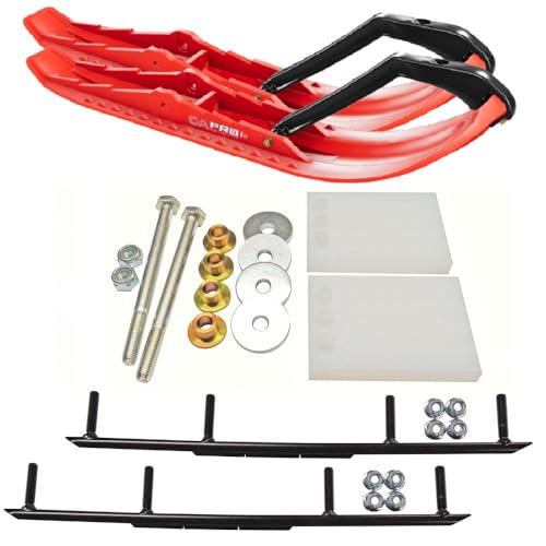 C&A Pro Red TMX Snowmobile Skis w/ 10