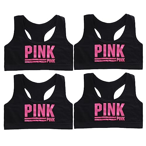 4PCS Girls Bras,Girls Bras 13-14 Years,Soft Cotton Training