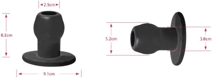 PerfectFit Brand Tunnel Plug, Hollow Butt Plug, PFBlend, TPR/Silicone, Three Sizes, Use for Anal Training, Clear, Medium