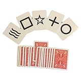 Rock Ridge Magic Magic ESP Deck Trick - Black Faces - Poker Size - Bicycle Cards in Red or Blue