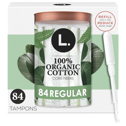 L. Cotton Tampons Regular Absorbency, Contains an Organic Cotton Core, Made Without Synthetic...