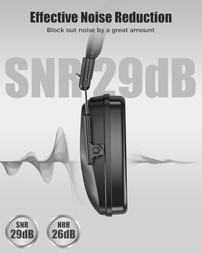 Image of ProCase Hearing Protection Ear Muffs SNR 33dB, Noise Cancelling Headphones