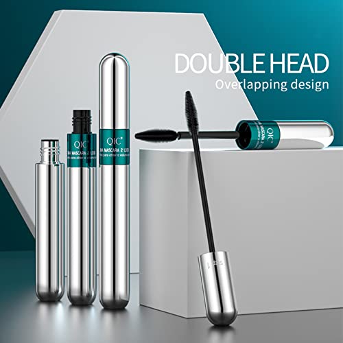 2Pcs Vibely Mascara,2 In 1 Thrive Mascara For Natural Lengthening And Thickening Effect,Long Lasting Waterproof 4D Silk Fiber Lash Mascara,Smudge-Proof, No Clumping (2 Pcs,Green) #TOP5