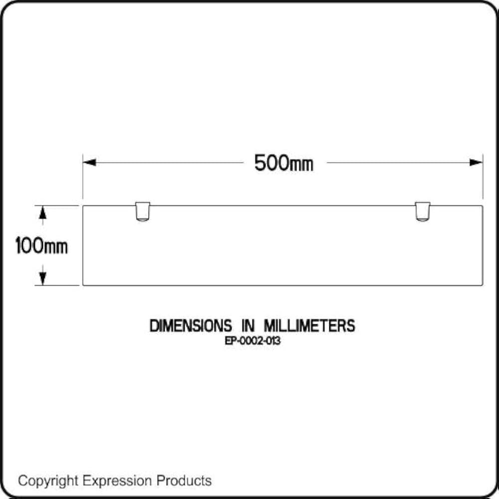 Expression Products 250mm Acrylic Corner Safety Shelf - Bathrooms