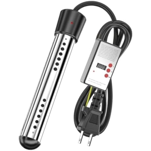 水中ヒーター 浸漬 ヒーター プール 加温 器 浴槽 お風呂 追い焚き 充気 式 プール 自動 電源 オフ 温度 調節 可能 安全 装置 家庭 用 屋外 学校 温度 コントローラー (K色)