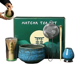 Generisch 5-teiliges Matcha-Set mit Schale