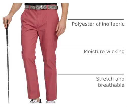 Image of M MAELREG Golf Pants Men Quick Dry - 30 inch /32 inch /34 inch Stretch Lightweight 5 Pockets Water-Resistant Casual Mens Dress Pants