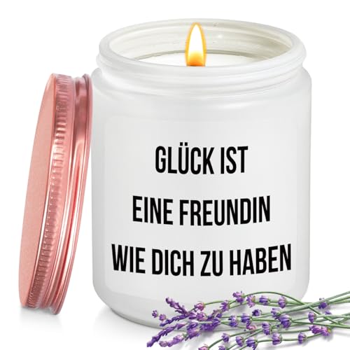 Coldbling Geschenke für Freundin - Lavendel Duftkerze Weihnachtsgeschenke Beste Freundin Geschenk Weihnachten Geburtstag Freundschaftsgeschenke Geburtstagsgeschenk für Frauen