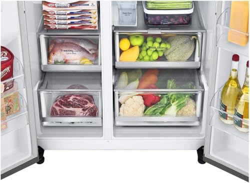 Lg GSXV91PZAE Frigorifero Americano Side By Side Instaview Total No Frost Con Congelatore, 635 L, Dispenser Acqua E Ghiaccio Uv Nano, Door Cooling, Linear Cooling - Frigo Smart Con Wi-Fi E Freezer - 9