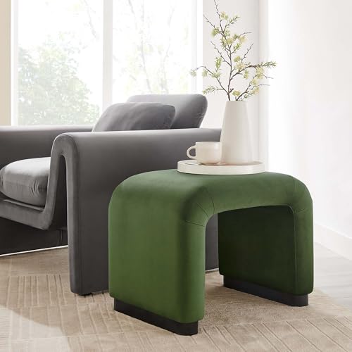 Modway EEI-6733-BLK-MOS Koda Performance Velvet Waterfall Stool, Black Moss Green by Modway - Used condition - Image 2