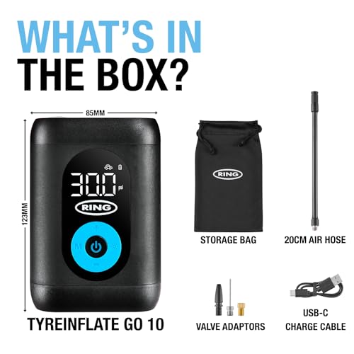 RING TYREINFLATE GO 10 Portable Tyre Inflator