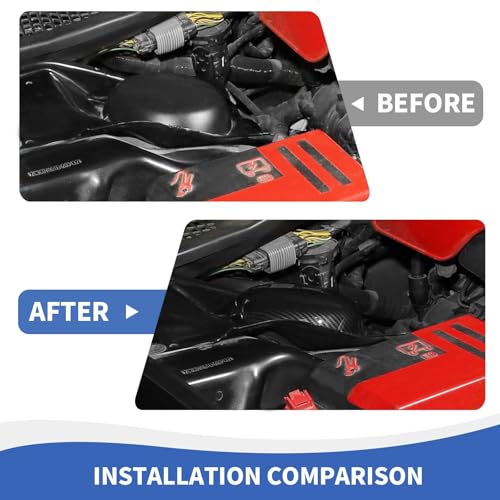 Image of RAZPOY Engine Compartment Suspension Cover Engine Bay Accessories Compatible with Dodge Challenger Charger 2009-2024, Carbon Fiber