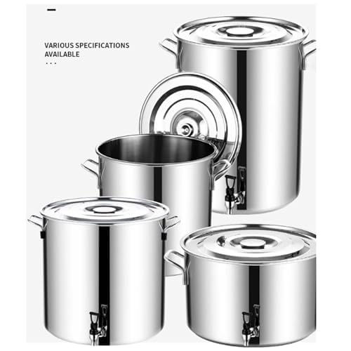 Suppentopf aus Edelstahl mit Zapfhahn, 8 Quart-Kochtopf für einfaches Ausgießen, perfekt für Suppen, Eintöpfe und Konserven zu Hause