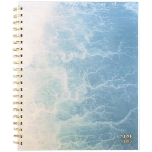 Agenda académica Cambridge 2026-2027 Oceana mensual y semanal de 8.5x11 pulgadas