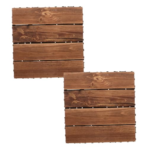 DIYEAH 2pièces Dalles De Sol Emboîtables Pour Terrasse Extérieure Imperméables Pour Balcon Et Intérieur Lot