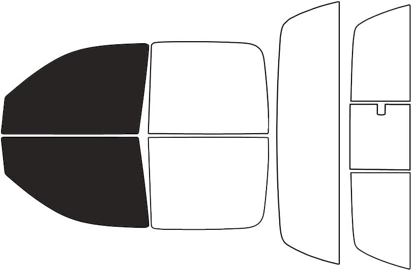 Rvinyl Window Tint Kit Compatible with Dodge Dakota 2005-2010 4 Door - Black 20% - Single Ply No Bubble Film - Do it Yourself Vehicle Front Precut Kit