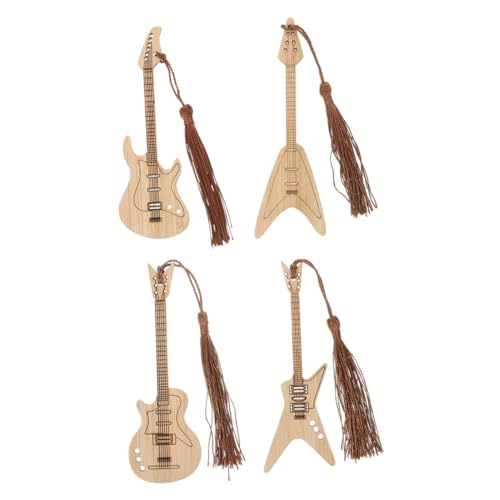 Marque-pages guitare bambou TEHAUX accessoires de lecture pour amateurs de musique et lecteurs