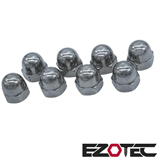 EZOTec - 4 Stück Hutmuttern hohe Form M14 DIN 1587 - Edelstahl V2A A2 - Schlüsselweite (SW) 22