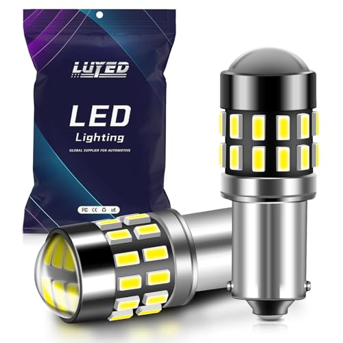 LUYED BA9S LED Bulb 720 Lumens Xenon White Super Bright BA9 BA9S 53 57 1895 64111 LED Bulbs with Projector for Dome Map Door Courtesy Glove Box Lights,Pack of 2