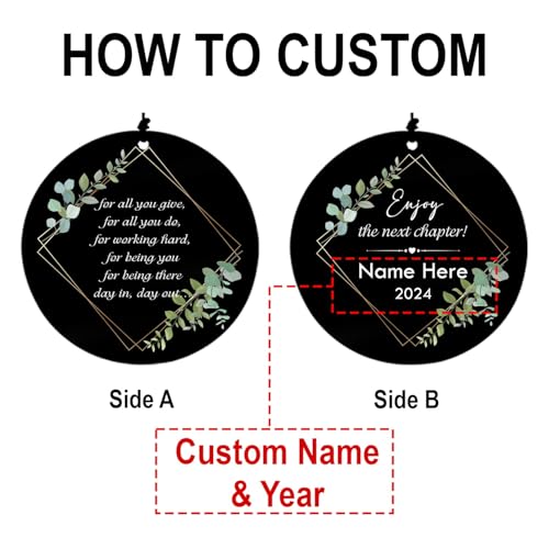 Image of Personalized Retirement Wind Chimes for Outside, 36 inch Happy Retirement Gift for Women, Men, Coworker, Colleague, Boss, Teacher, Nurse, Friend, Going Away Garden Patio Decor